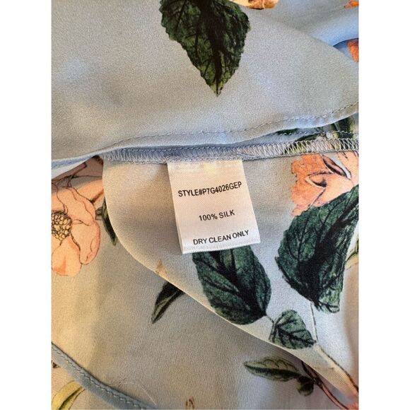 Parker NWT Womens Floral One Shoulder Blouse Size - Picture 9 of 9